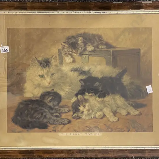 Framed Edwardian Pears Print "The Happy Mother"