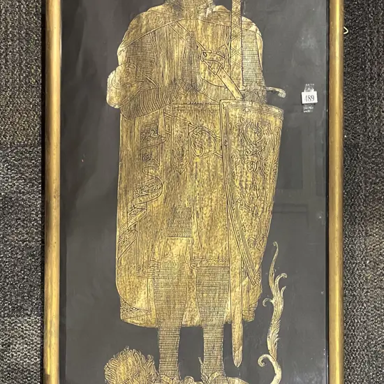 Framed Brass Rubbing