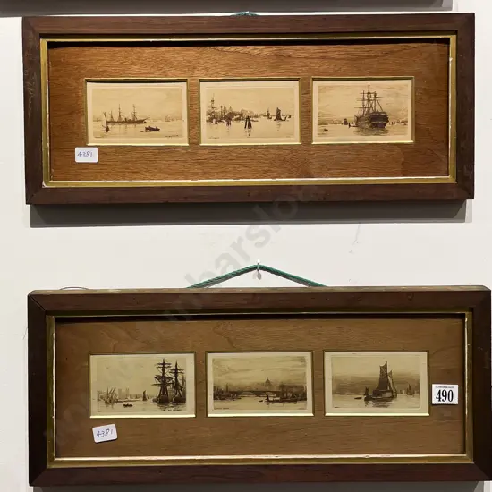 Two Sets Framed London Etchings