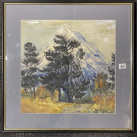 Mabel Still - Mount Christina - Watercolour A/F