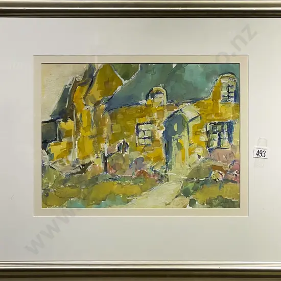 Mary Zohrab - Cottages Near Cambridge England - Watercolour
