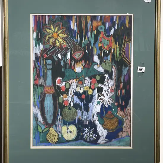 Indistinctly Signed - Still Life - Pastel Work