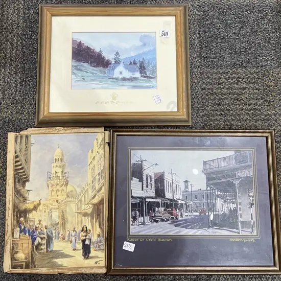 Robert Chilvers Print together with Two Others