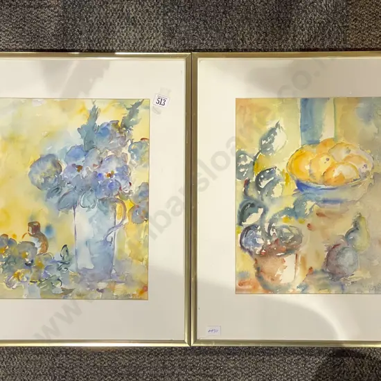 Alice Pellow - Pair of Still Life Watercolours