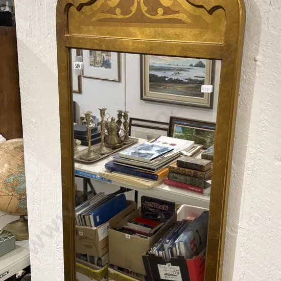Decorative Wall Mirror with Gold Painted Frame