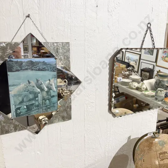 Two Bevelled Wall Mirrors