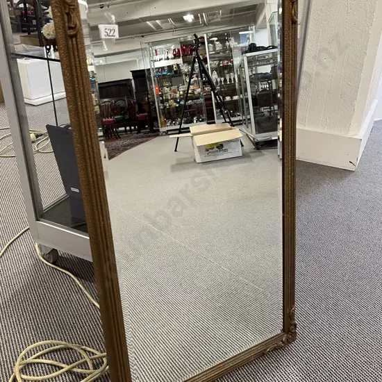 Gilt Framed Rectangular Bevell Edged Mirror