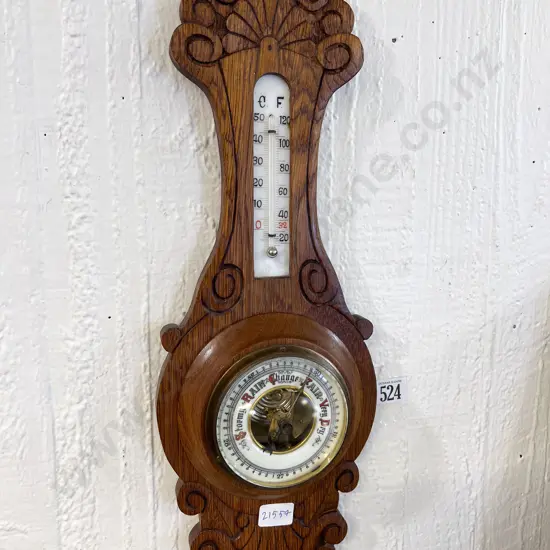 Oak Cased Wall Barometer