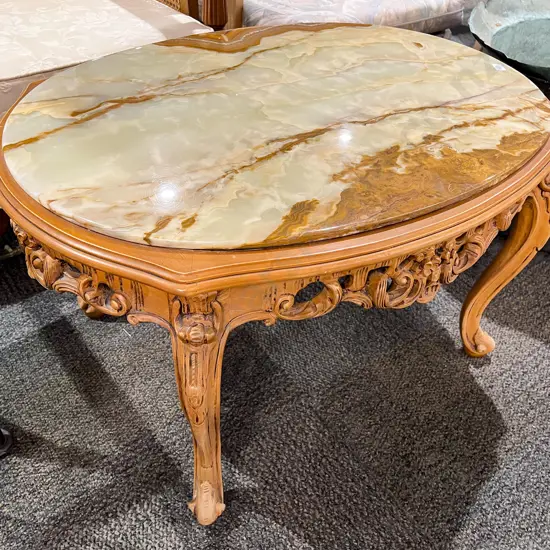 Oval Onyx Topped Coffee Table