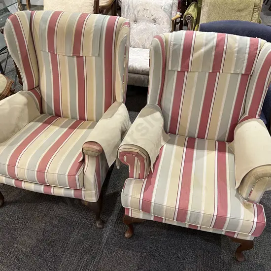 Two Wingback Armchairs