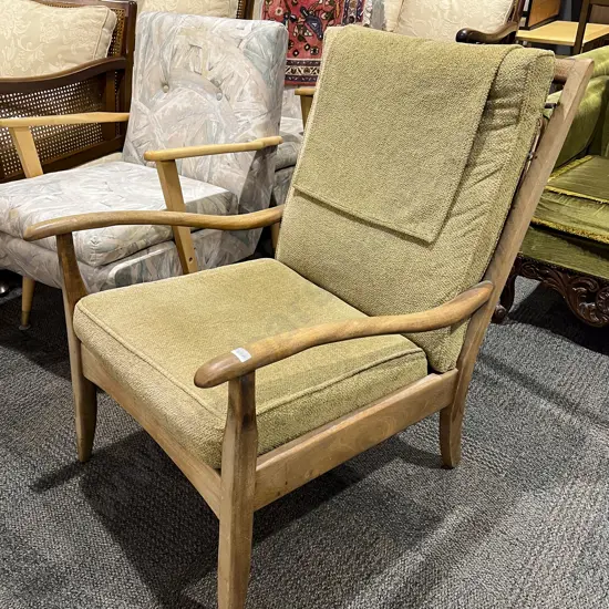 Teak Framed Mid C20th Easy Chair
