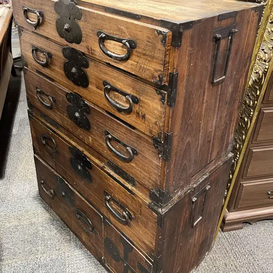 Near Matched Pair of Japanese Stacking Chests
