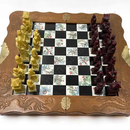 Japanese Resin Chess Set & Board