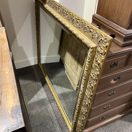 Large Gilt Framed Bevell Edged Mantel Mirror