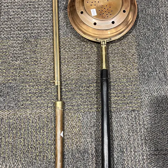 Vintage Lamp Lighter/Snuffer together with Bed Warmer