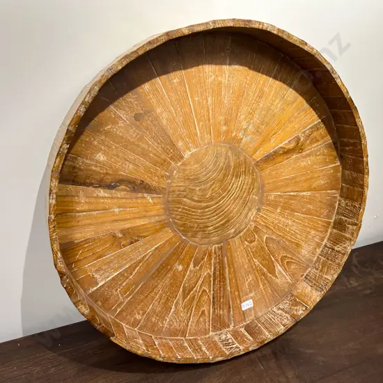 Natural Form Circular Timber Tea Tray