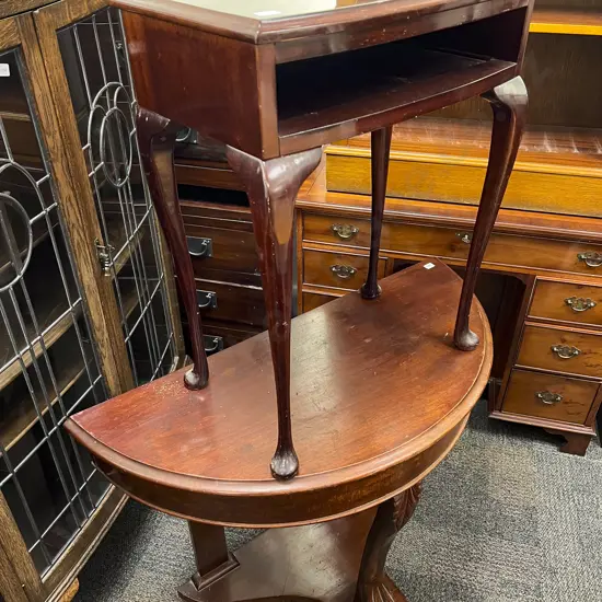 Demi Lune Side Table together with Occasional Table