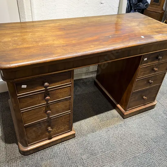 Antique Mahogany Pedestal Desk