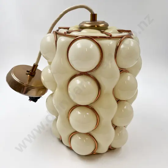 Mid C20th Italian Glass & Copper Light Shade