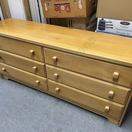 Modern Six Drawer Lowboy