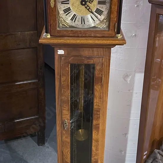 Repro Walnut Grandmother Clock