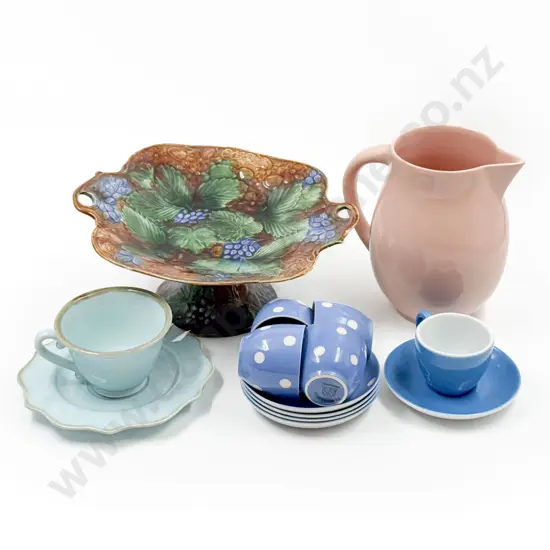 T & G Green "Domino" Demi Tasse Cups & Saucers & Assorted