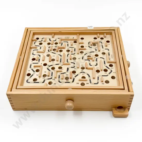 Wooden Tilting Marble Game