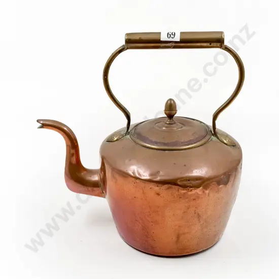 Large Vintage Copper Kettle