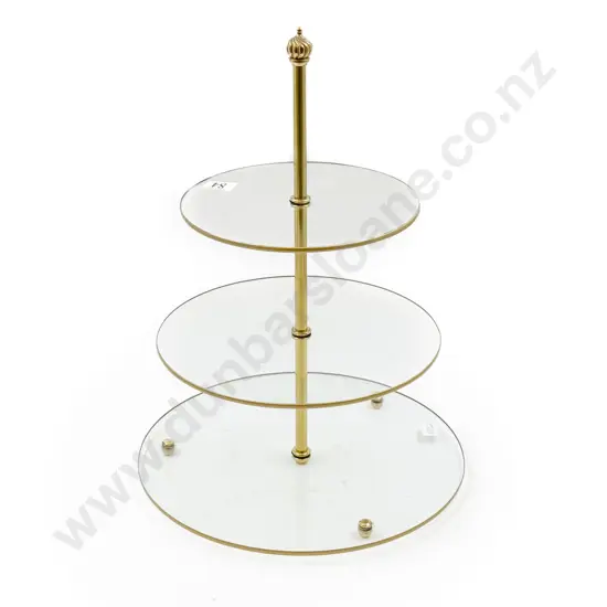 Modern Glass Three Tier Cake Stand