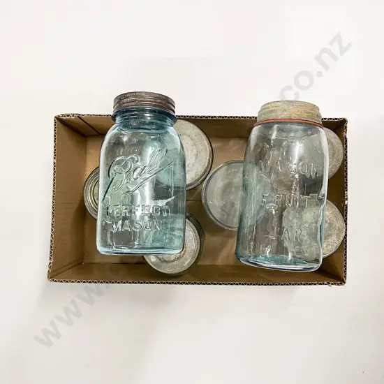 Small Quantity of Assorted Vintage Glass Jars