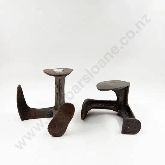 Two Vintage Cast Iron Shoe Lasts