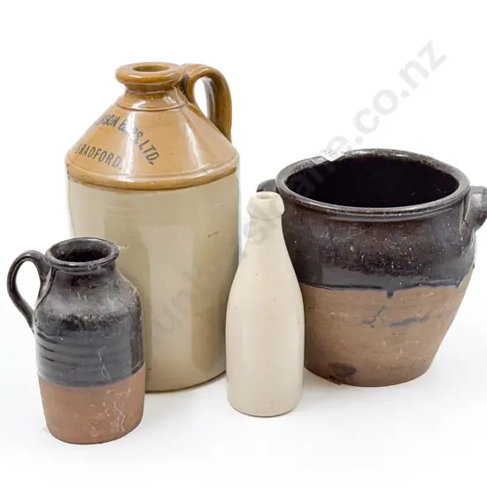 Stoneware Bottle together with Assorted