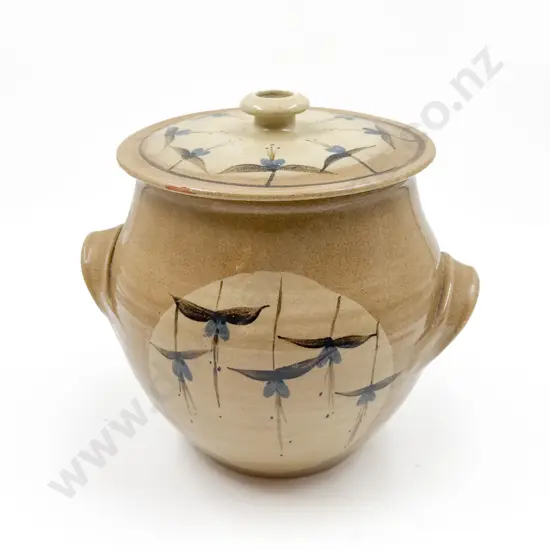 Large Covered Pottery Pot