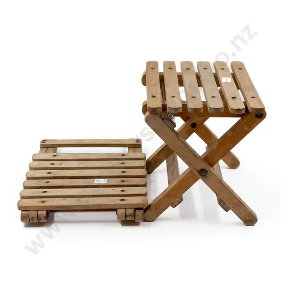 Pair of Small Vintage Picnic Stools