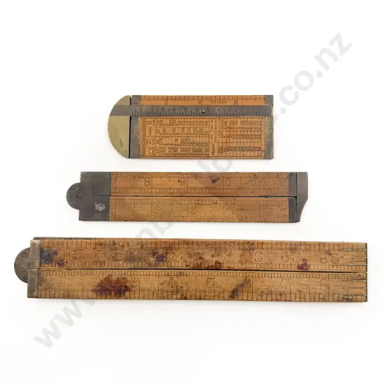 Three Vintage Rulers