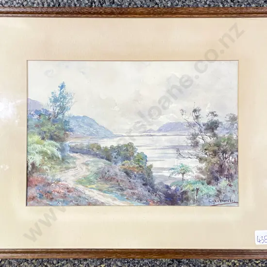C N Worsley - Country Landscape - W/C on Paper
