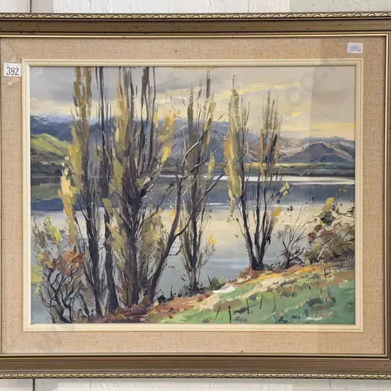 D R Neilson - Lake Hayes - Oil on Board
