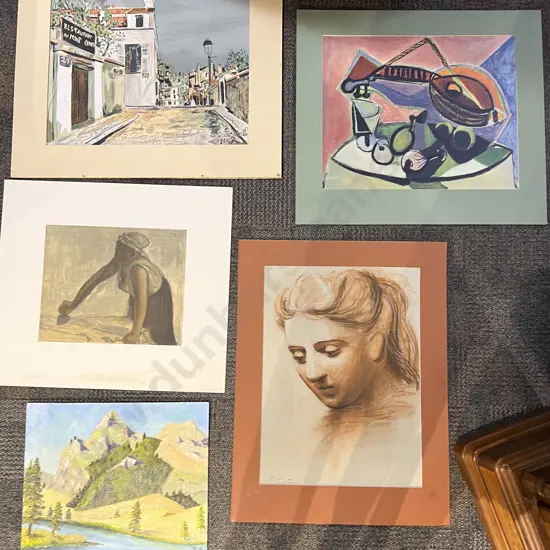 Four Assorted Prints and Original