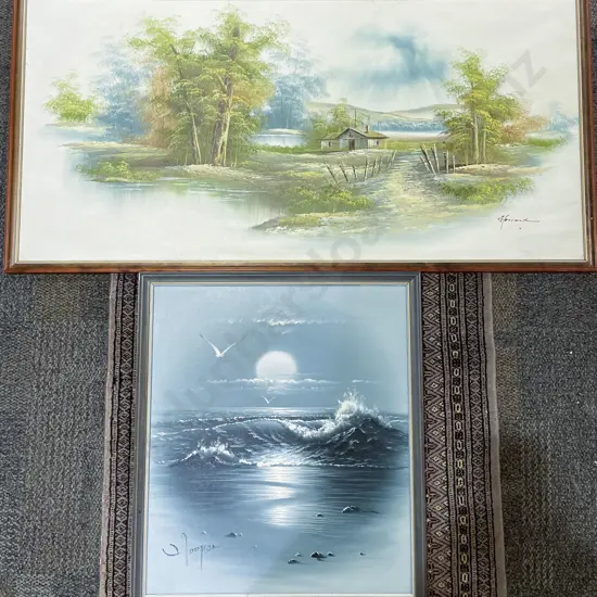 Two Assorted Scenic Oil on Board Works