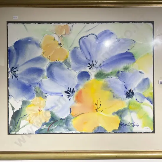 Royce McGlashen - Floral Still Life - Watercolour on Paper