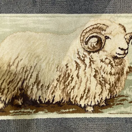 Axminister Pictorial Rug of a Ram