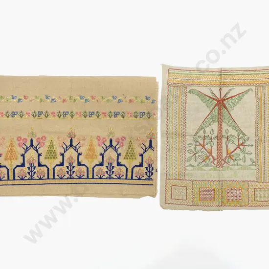 Embroidered Cushion Front & Sampler