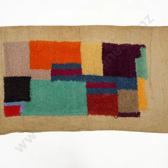 Unfinished C1930's Wool Hearth Rug