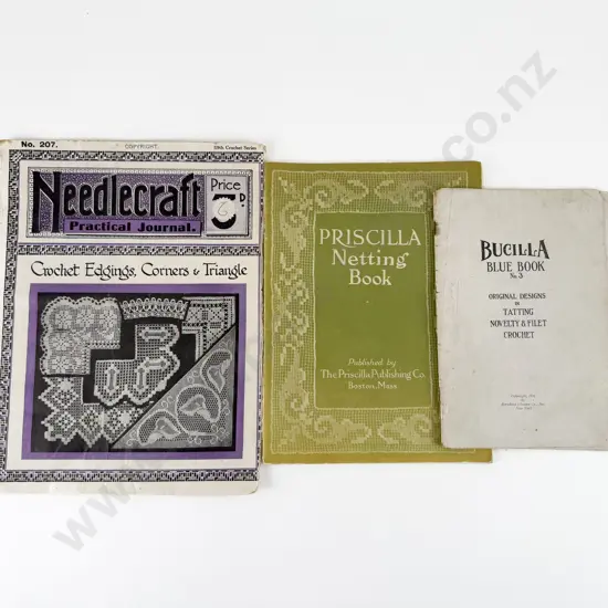 Three Lace & Tatting Pattern Books