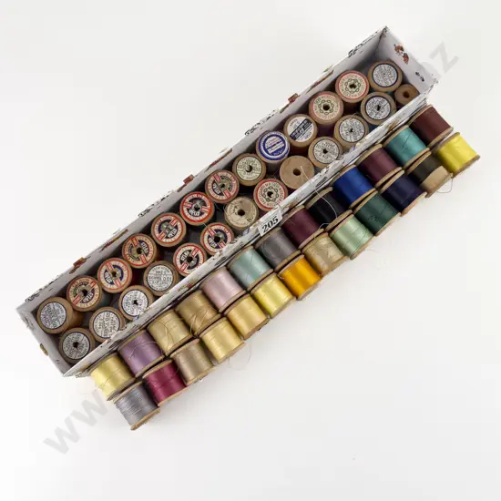 Box of Wooden Cotton Reels (approx 50)