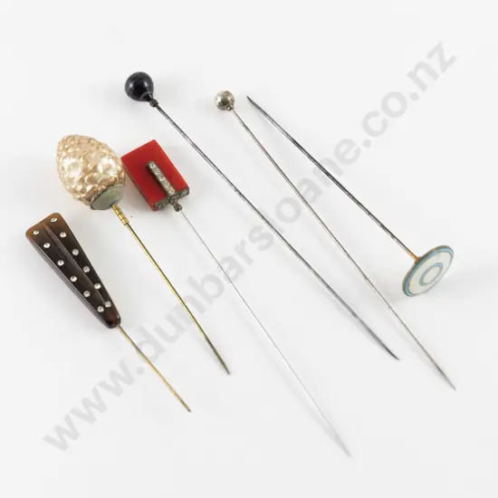 Six Various Hat Pins