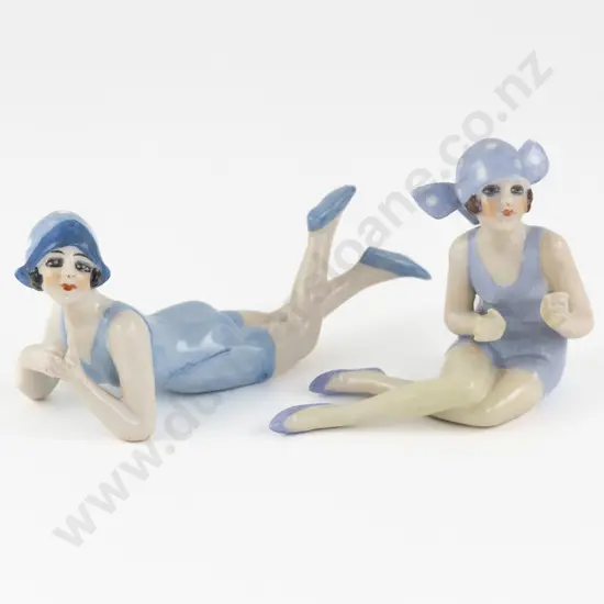 Two German Art Deco China Bathing Beauties