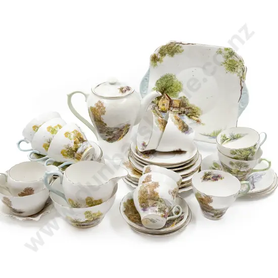 Shelley Landscape Pattern Tea and Coffee Ware