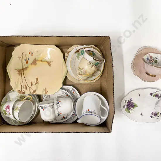 Shelley Fancy Cup Saucer and Plates