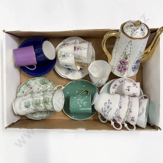 Shelley Fancy Coffee Cup Saucers